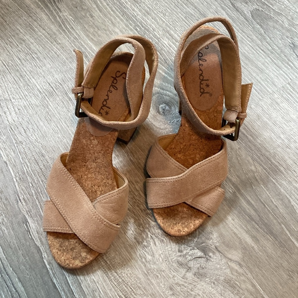 Splendid high heel ankle strap shoes
